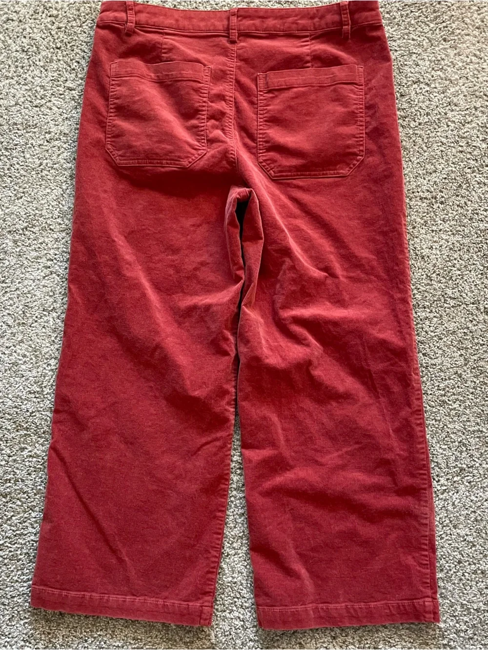 J. Crew women’s red orange corduroy pants retro dopamine indie 31p